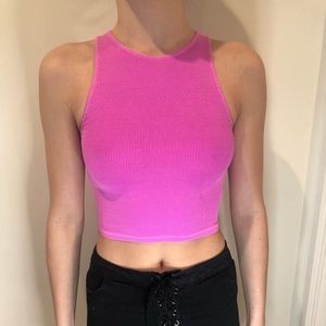 Hot pink crop top